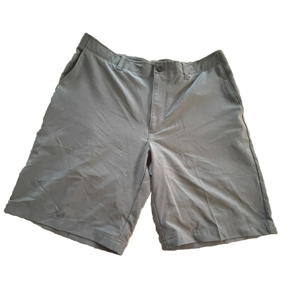 PGA Tour Golf Shorts Men's 34 Gray 10" Inseam Stretch Wicking
